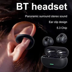 Wireless Earbuds Wireless Bluetooth TWS Bluetooth Sports Ear Clip Buds 5.3 Clip-on Earphone Ear Clip Headset Earbuds Bone Conduction