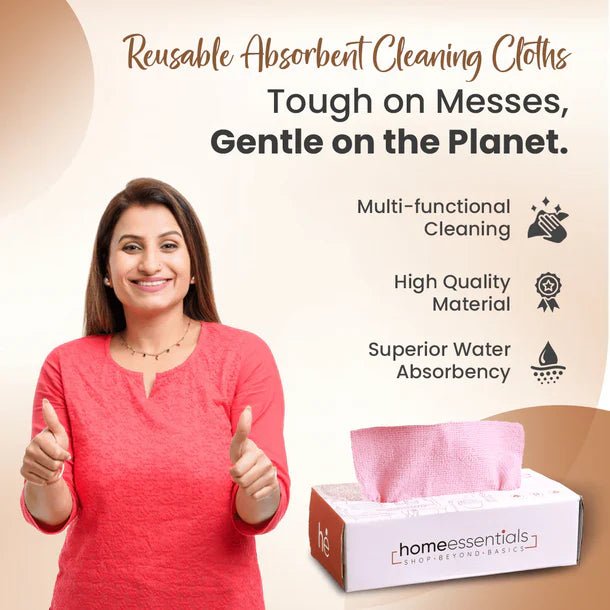 Reusable Absorbent Cleaning Cloths - 20 PCS BOX Reusable Absorbent Cleaning Cloths - 20 PCS BOX