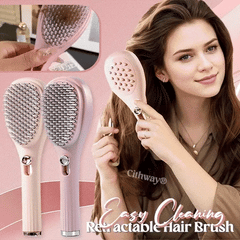 Easy-Cleaning Retractable Massage Hair Brush