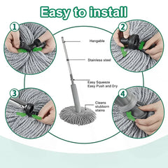 2 in 1 Dehydrated Floor Cleaning Mop Stick