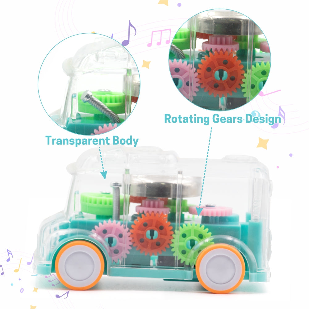 Transparent colorful Gear Bus for Kids (BUY 1 GET 1 FREE)